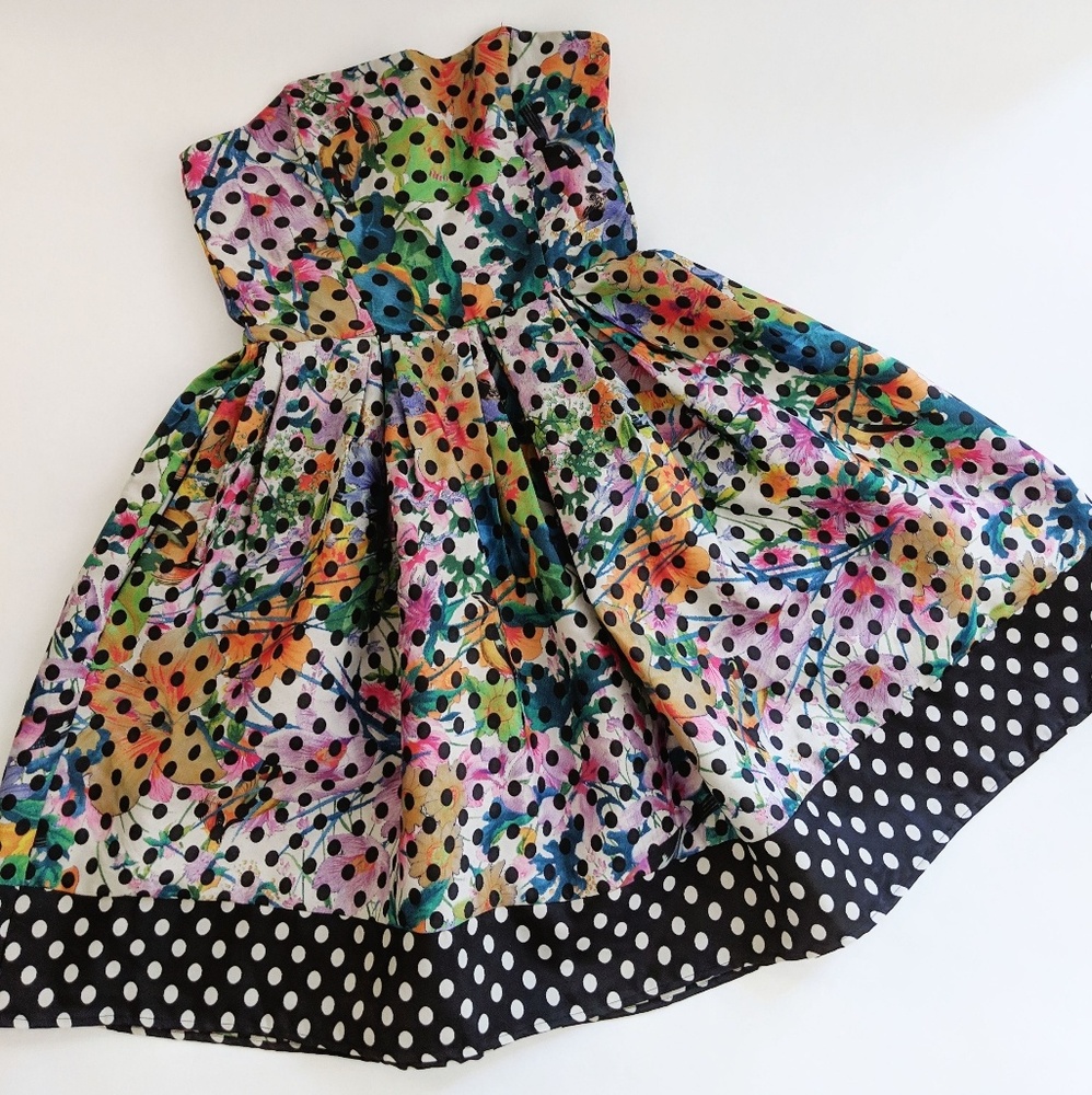 Corey Lynn Calter Floral Polka Dot Dress
